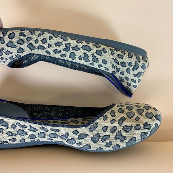 Rothy's Women's Tan Leopard Spotted Print Round Toe Flats Size 8 - Picture 11 of 12
